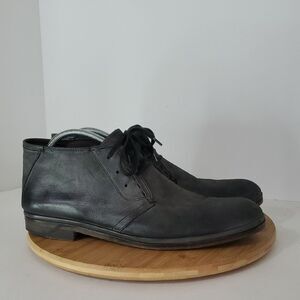 John Varvatos Black Leather Chukka Boots Men's Size 10.5
